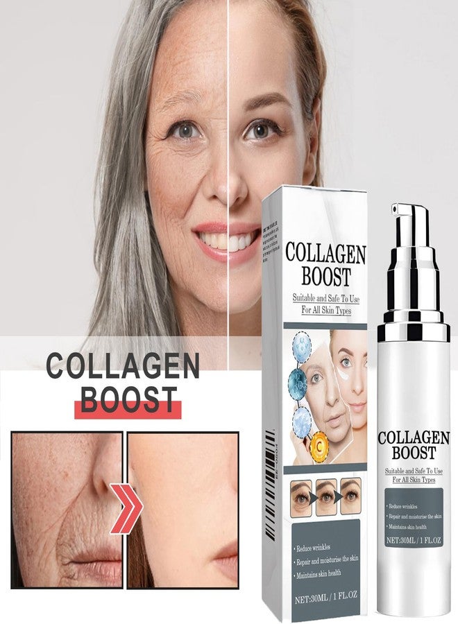 جروسبي كريم الوجه Grospe Collagen Boost المضاد للشيخوخة، لوشن الكولاجين المضاد للشيخوخة والتجاعيد للنساء، مرطب مضاد للشيخوخة للوجه، كريم شد وشد البشرة 1 أونصة سائلة. - Image 2